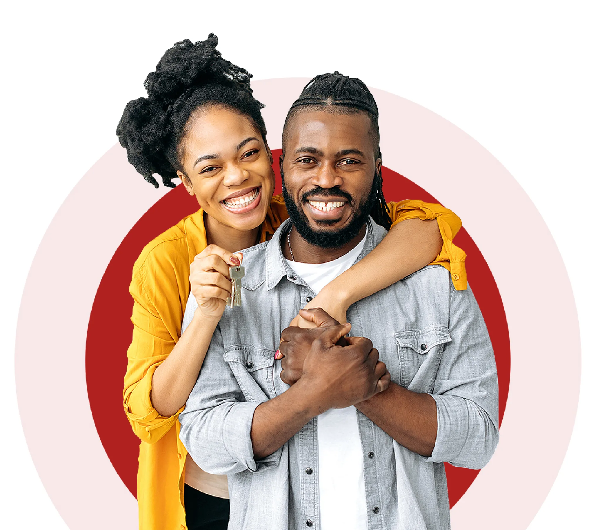 Man and women smilling